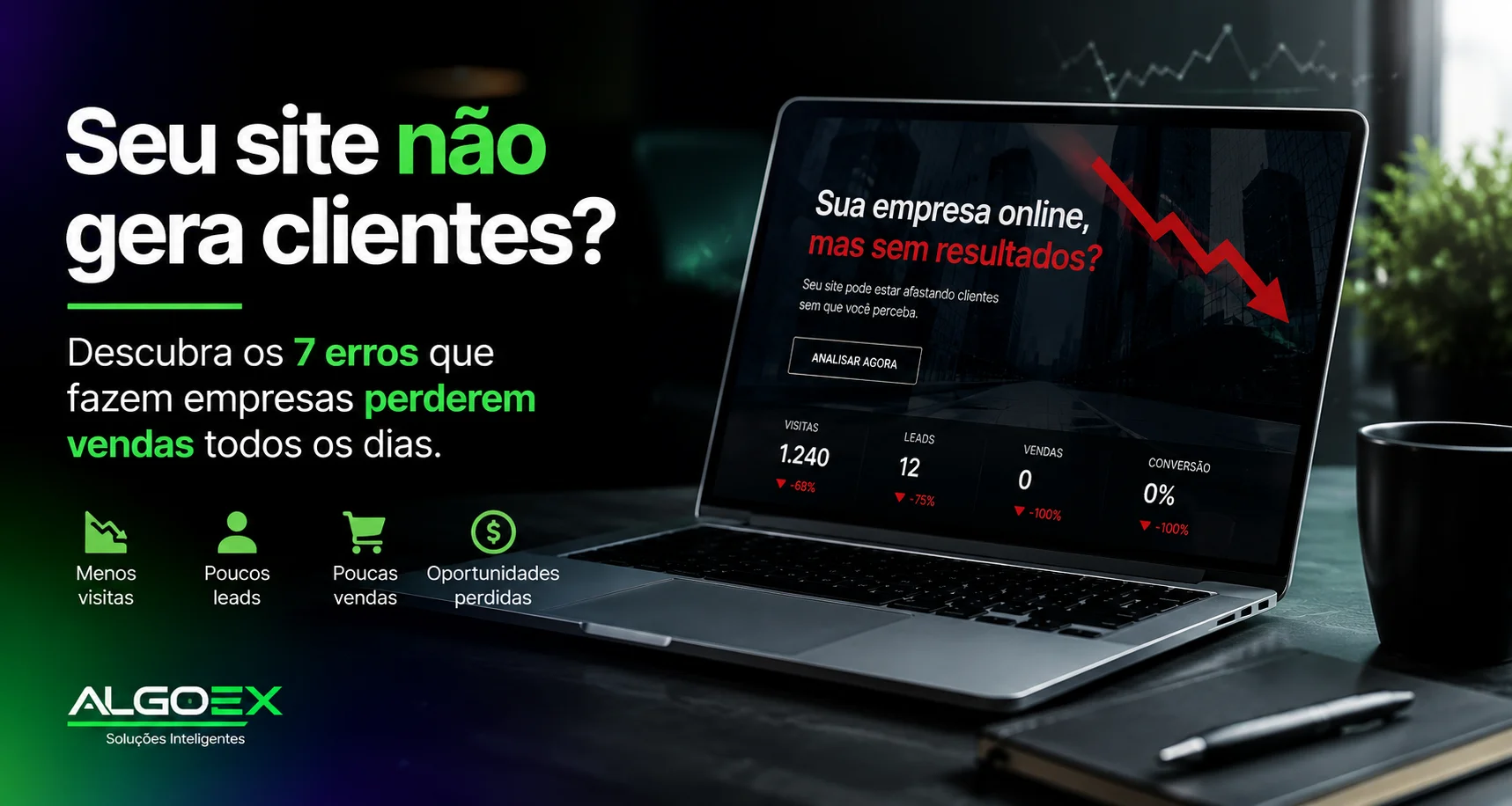 Os 7 erros que impedem um site de gerar clientes.